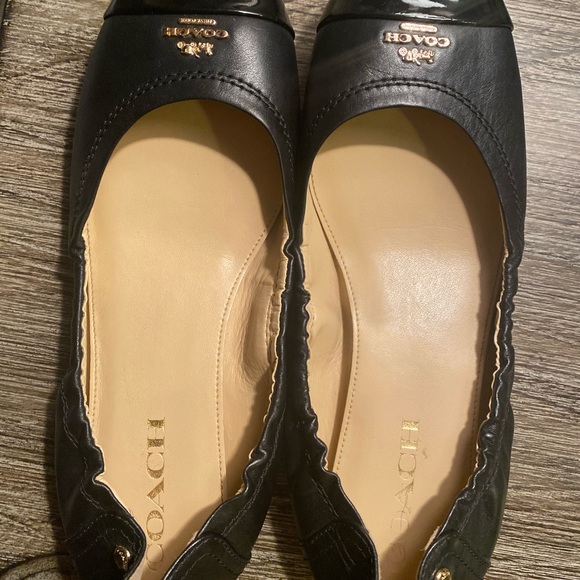 COACH Bonnie black flats - size 7 - Picture 5 of 11